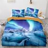Sky Duvet Cover Set Space Night Time Universe Stars Nebulas Moon Decorative Bedding Set King Twin Size Polyester Comforter Cover