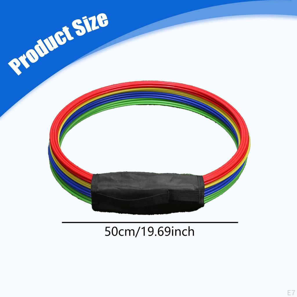 12 Pieces Agility Rings Exercise Speed Circle Multipurpose Footwork Balance Drills Jumping Hoops