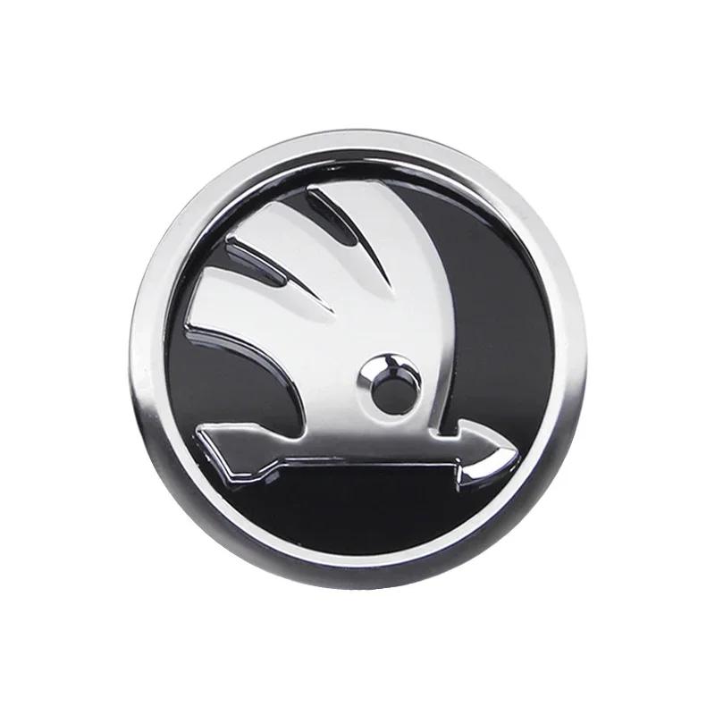 8/9/10cm Emblem Car Front Hood Badge Rear Trunk Sticker For Skoda S Skoda Kodiaq Fabia Kamiq Karoq Octavia 3 A5 A7 Rapid Scala dnhr35