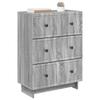 Grey Sonoma Drawer Cabinet 66 x 34.5 x 90 cm Particleboard