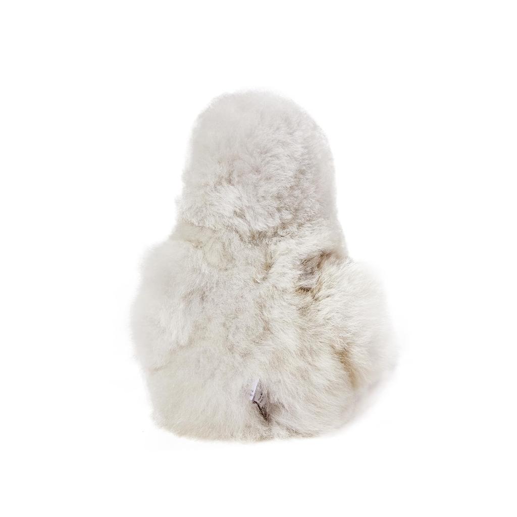 INJOI Plush Animal, Natural Alpaca Fur, Rare, Fluffy, Handmade, Cute, Perfect Gift for Anniversaries and Special Occasions (Penguin, 22cm, Gray,