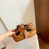 Cowhide Version~ Belt Buckle Double Shoelaces American Retro German Training Shoes Flat-soled Fashion Casual Shoes 2025 New Shoes