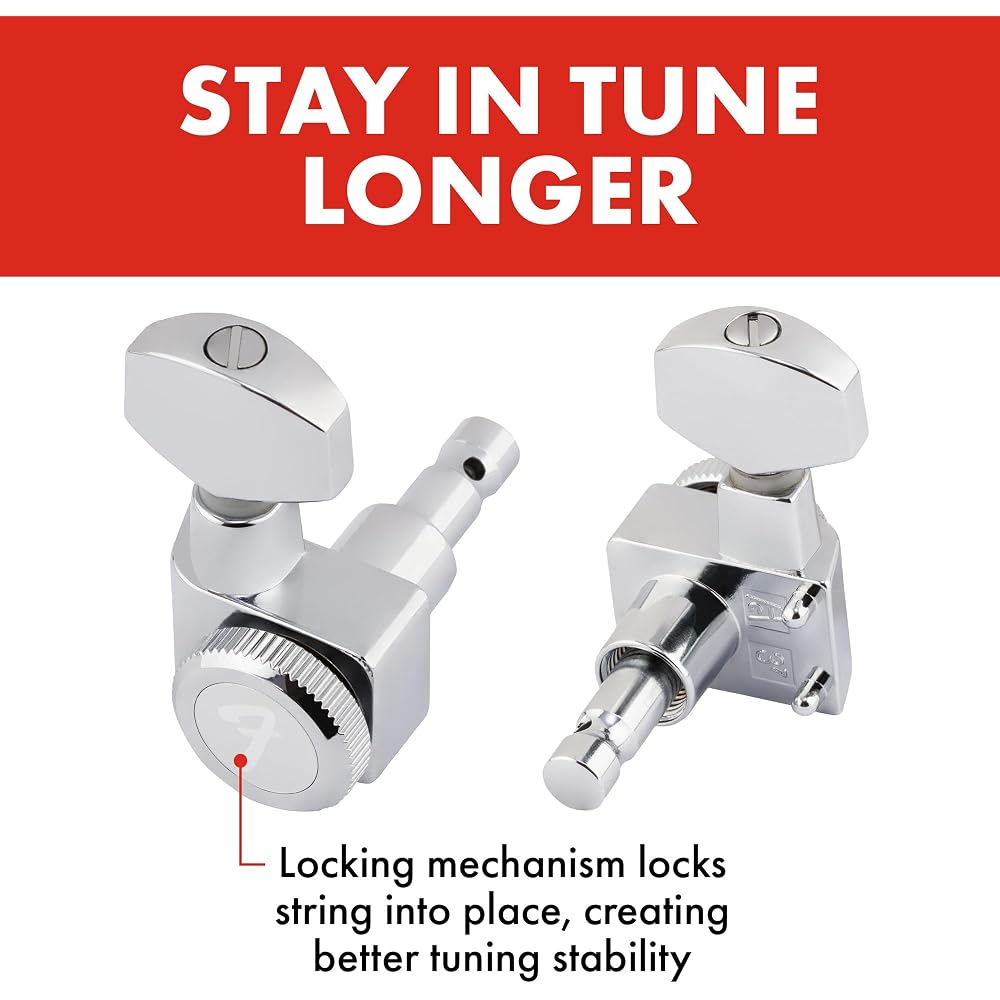 Fender Locking Tuning Machines for Stratocaster Telecaster Polished Chrome 6 String Guitar Accessories