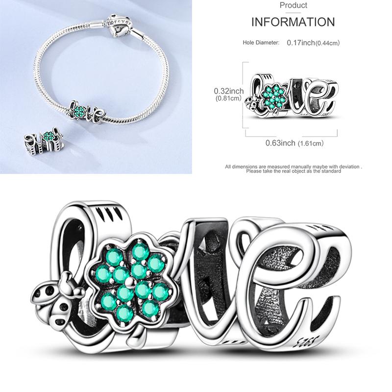 Charms Plata De Ley 925 Devil's Eye Infinity Eternal Symbol Dragonfly Positioning Buckle Charms Fit Women DIY Jewelry