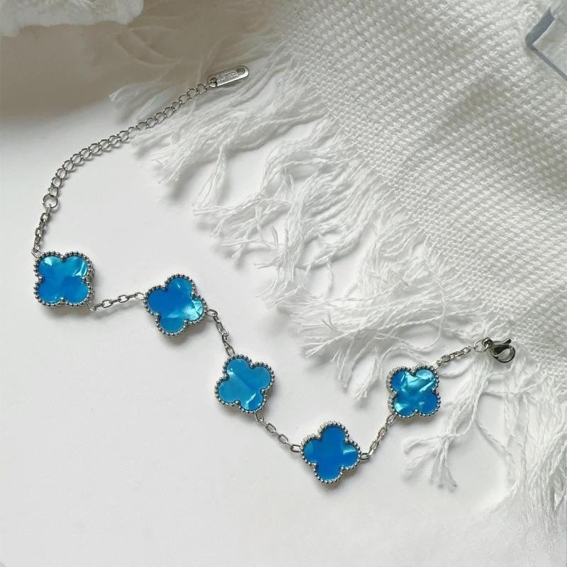 15MM High Version Four-leaf Clover Ladies Bracelet 18k Double-sided Mother-of-pearl Four-leaf Clover Bracelet