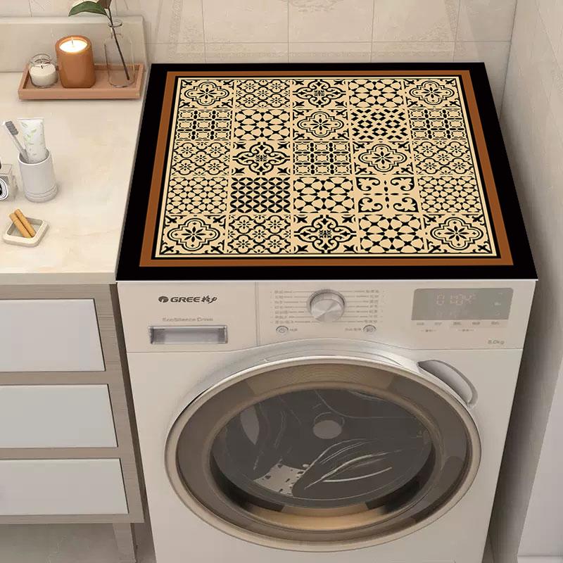 Washing Machine Dust Cover Waterproof Oven Microwave Refrigerator Fridge Top Protector Mat Coffee Drain Pad Table Placemat