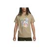 Pattern Print Crew Neck Short Sleeve T-Shirt Men Tops Khaki DR7991-247