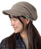Sweat Cap Hat for Men and Deep Wide UV Cold Solid Going Slimming Size L Circumference Beige Women, Brim, Brim, Protection, Spring, Summer,