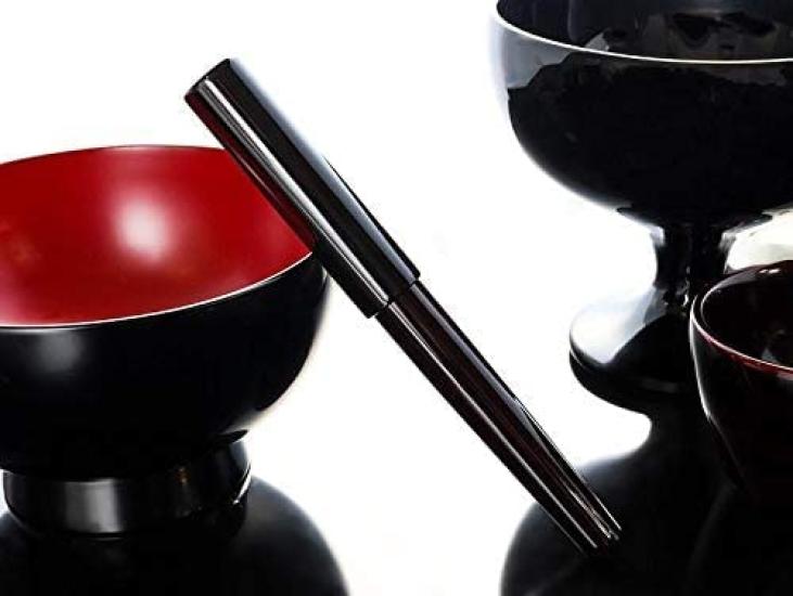 WANCHER Fountain Pen World Fountain Pen Aizu Lacquer Ebony Ebony Natural Wood Japanese Traditional Craft Lacquered Fountain Pen (M Medium)