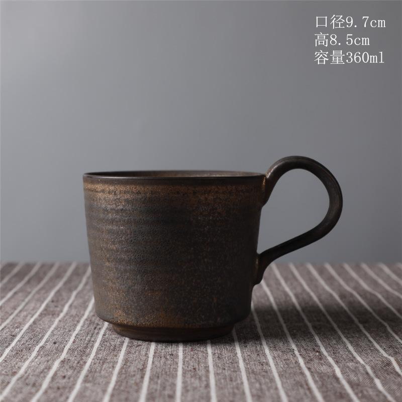 Керамическая японская чашка из грубой керамики, ретро, домашняя кофейная чашка, креативная чашка для воды, чашка для завтрака, керамическая подарочная чашка