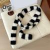Women Long Scarf Color Block Striped Print Thin Long Scarf Cold Weather Scarf Neck Wrap Fashion Accessory