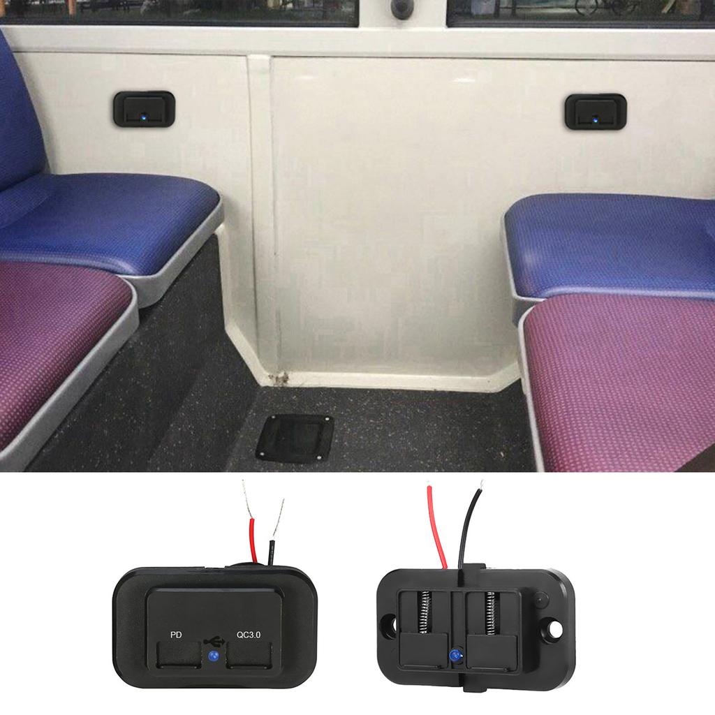 Автомобильное зарядное устройство USB C 18 Вт, мини-адаптер для быстрого автомобильного зарядного устройства USB PD для QC 3.0 с двумя портами для мобильного телефона и планшета
