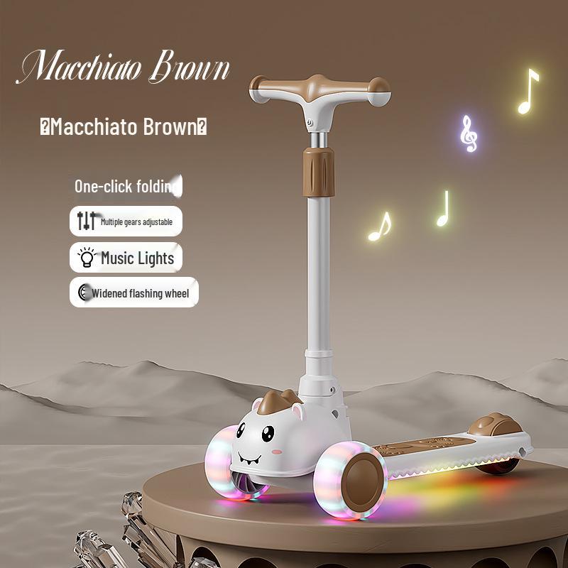 Детский складной самокат - Возраст 2-10 лет, для мальчиков и девочек