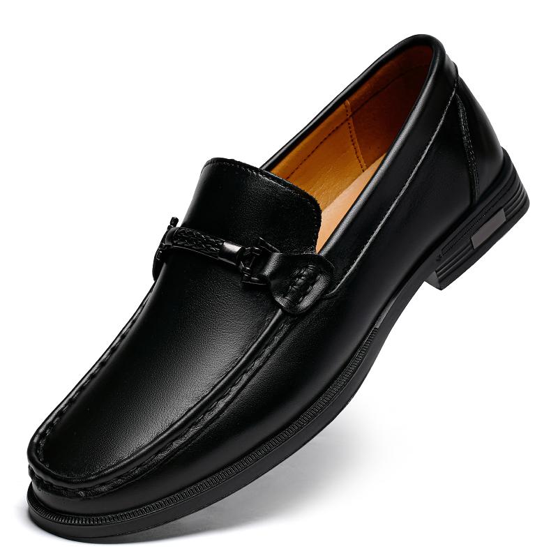 Модные мужские лоферы из натуральной кожи, деловая мужская повседневная обувь, слипоны, удобная обувь для ходьбы для мужчин, офисная мужская обувь