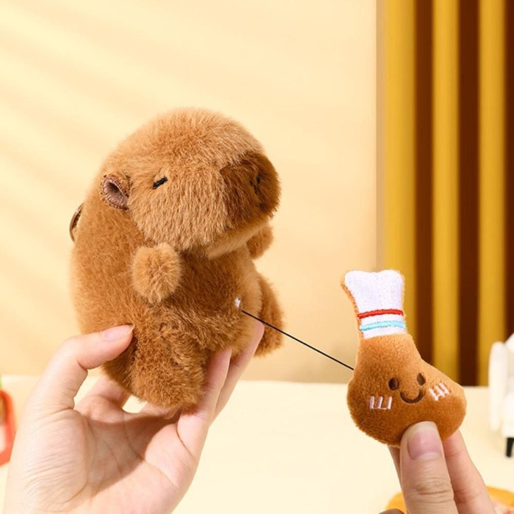 Bag Hanging Capybara Key Pendant Stuffed Animals Plush Toy Doll Kawaii Capybara Keychain Couple