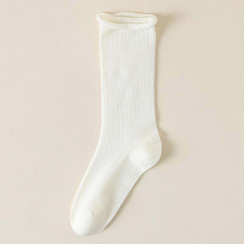 Женские весенне-летние тонкие сетчатые носки-пинетки без косточек с подвернутым краем, свободные