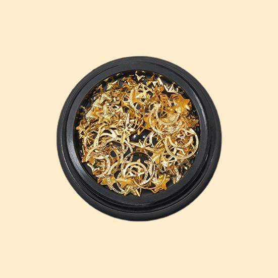 Yousheng 1 коробка DIY украшения для ногтей ажурные сплав звезда луна треугольник чешуйка 3D блестящие стразы подвески украшения для ногтей смешанные аксессуары