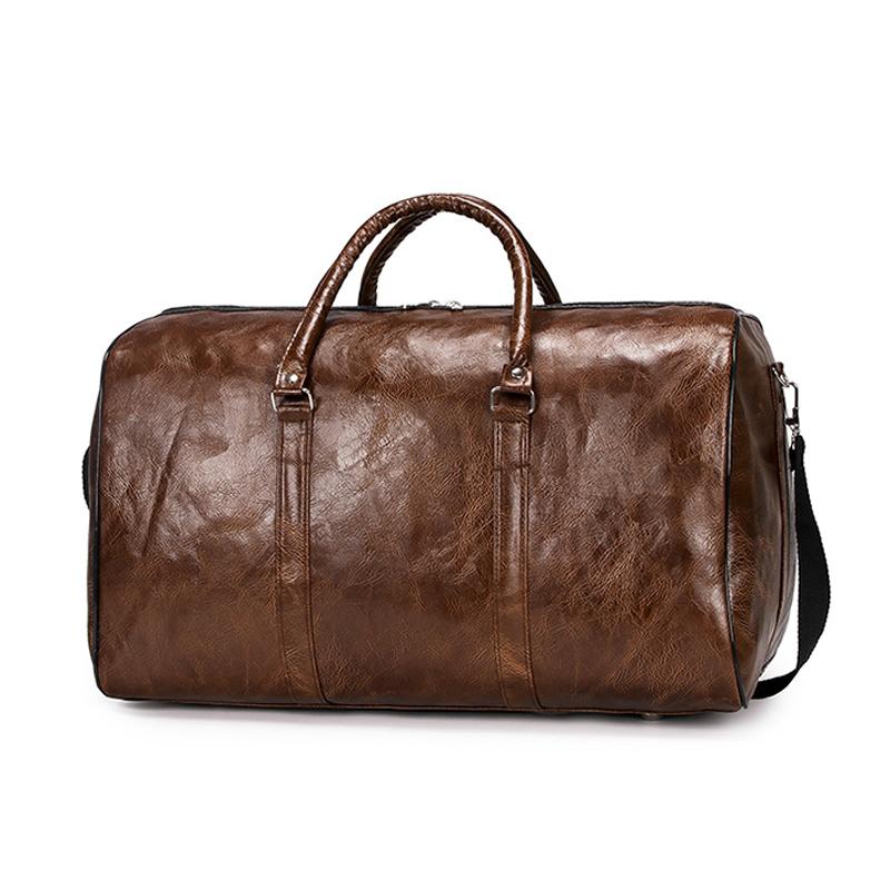 PU Дорожная сумка Большая емкость Цилиндрическая Спортивная сумка для фитнеса Деловая Повседневная Короткая деловая поездка Багажная сумка