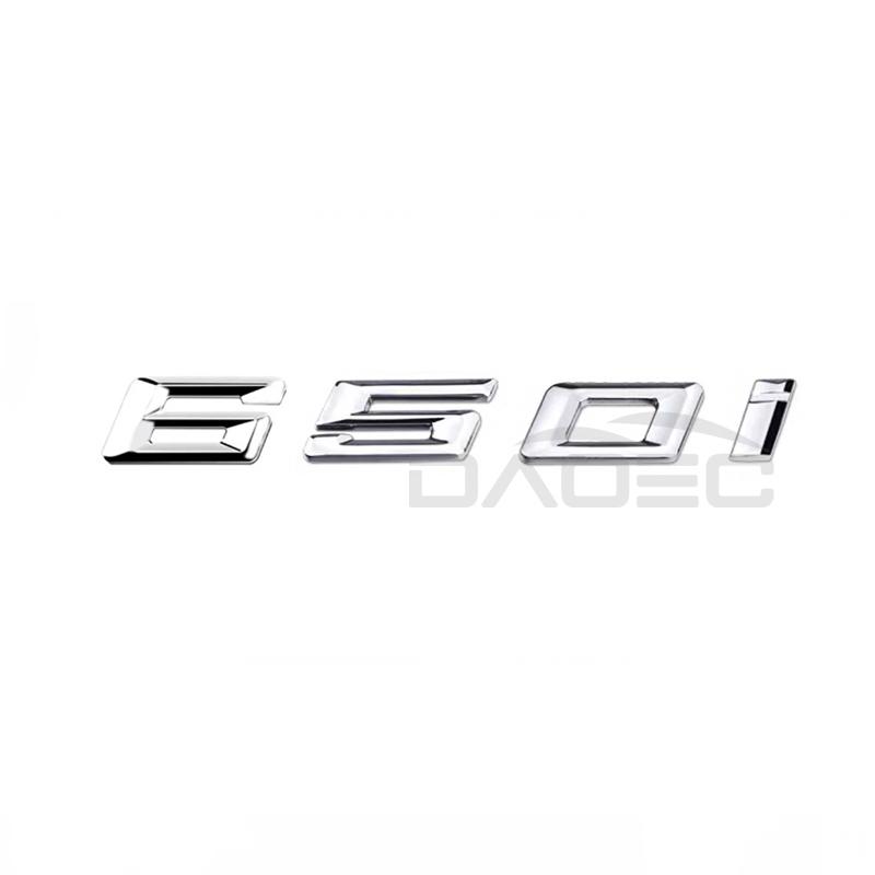 Car 3D ABS Trunk Letters Logo Badge Emblem Styling Decals Sticker For BMW 6 Series 630i 640i 645i 650i E63 E64 F06 F12 F13 G32