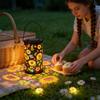Solar-powered Wrought Iron Openwork Hanging  For Balcony Gardens, Outdoor Courtyard Lights, Decorative Camping Lights