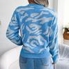 Women's Autumn and Winter Flower Long-sleeved Knit Base Sweater