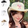 Летняя уличная шляпа от солнца с бантом для женщин, быстросохнущая, с защитой от солнца, шляпа-панама на шнурке, корейская версия, для походов, кемпинга, альпинизма, шляпа-панама