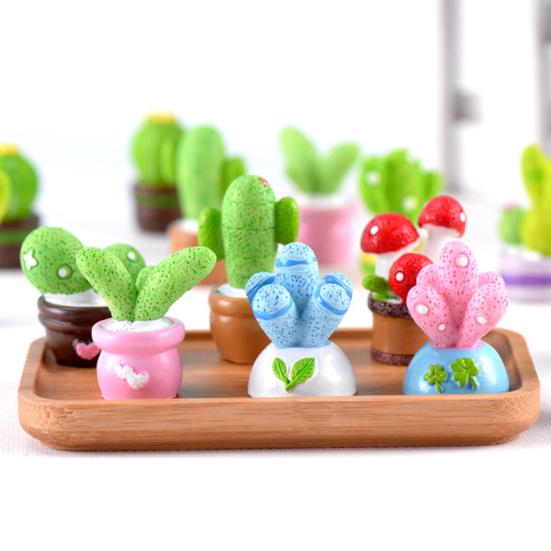 Безопасный орнамент кактуса для рабочего стола, декоративное разнообразное применение