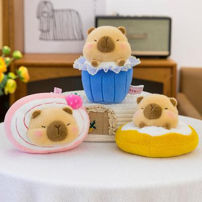 Новая креативная десертная плюшевая игрушка Капибара, милая кукла капибара, детская успокаивающая кукла