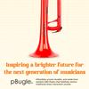 PInstruments Пластиковый духовой инструмент горн pBugle Bb Style легкий высокопрочный ABS изготовлен из антибактериального биопокрытия PBUG1R красный и [мундштук