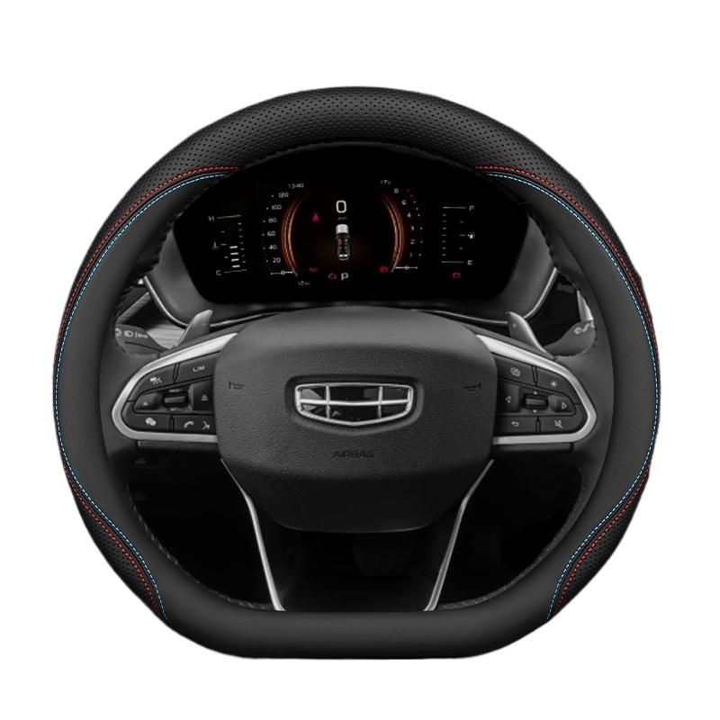 Кожаная накладка на руль автомобиля для Geely Coolray Preface Monjaro Starray Emgrand Cityray Boyue L Okovango Аксессуар 2025 2026