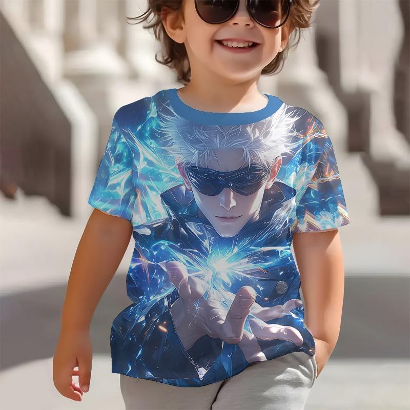 3D Print Jujutsu Kaisen Satoru Gojo Baby Clothing 5 To 14 Years Male Outdoor Clothes for Children Boy Girl Child T-Shirt Top