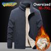 Большие размеры Осень Зима Толстый Плюс Бархат Мужские Спортивные Толстовки Термобелье Флисовая Куртка Ветровка Теплое Пальто Для Мужчин Ourdoor