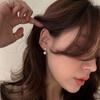 C Shape Geometric Korean Style Earrings Mental Hoop Earrings Female Stud Earrings Pearl Earrings