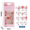 Snowflake Snowman Children Christmas False Nails Bunny Flower Kids Fake Nail Extension  Girls Gift