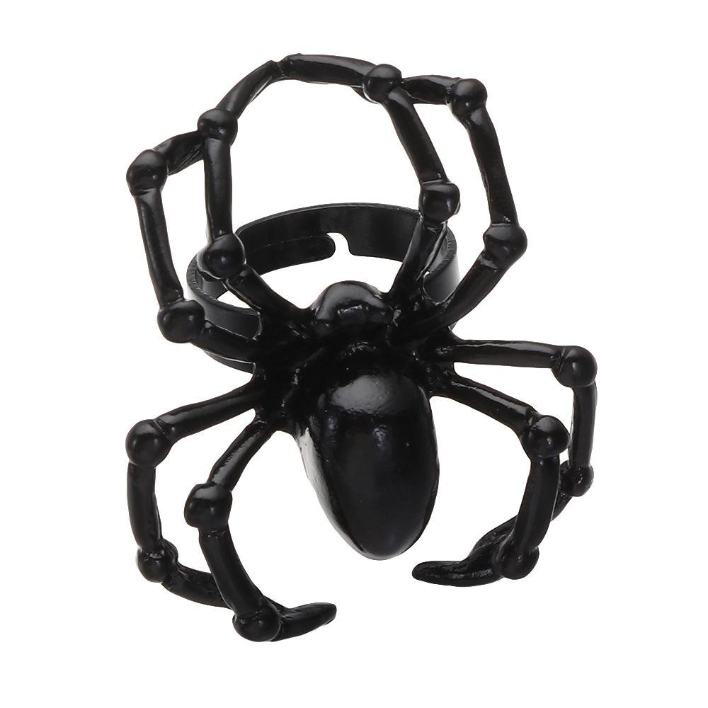 Gothic Adjustable Hip Hop Promise Biker Mens Rings Halloween Punk Simulation Animal Spider Ring