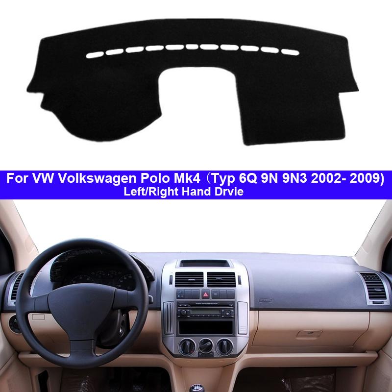 Автомобильный чехол на приборную панель для VW Volkswagen Polo Mk4 Typ 6Q 9N 9N3 2002-2009, коврик для приборной панели, ковер, накидка от солнца 2008 2007 2006 2005