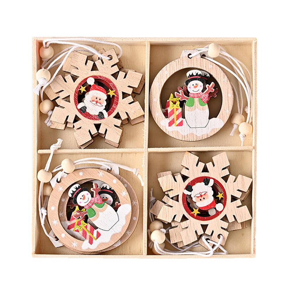 Рождественский кулон Дверь Висит Рождественская елка Украшение Кулон Деревянный кулон