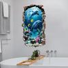 3D Наклейка на стену Мир Океана Самоклеящаяся Наклейка Полуматовый ПВХ Наклейка Легко Отклеивается Неправильная Форма Декор для Дома Декор в Морской Тематике
