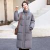Новая утолщенная водолазка с хлопковой подкладкой, женская зимняя длинная одежда-хлеб, свободная куртка из хлопка до колена