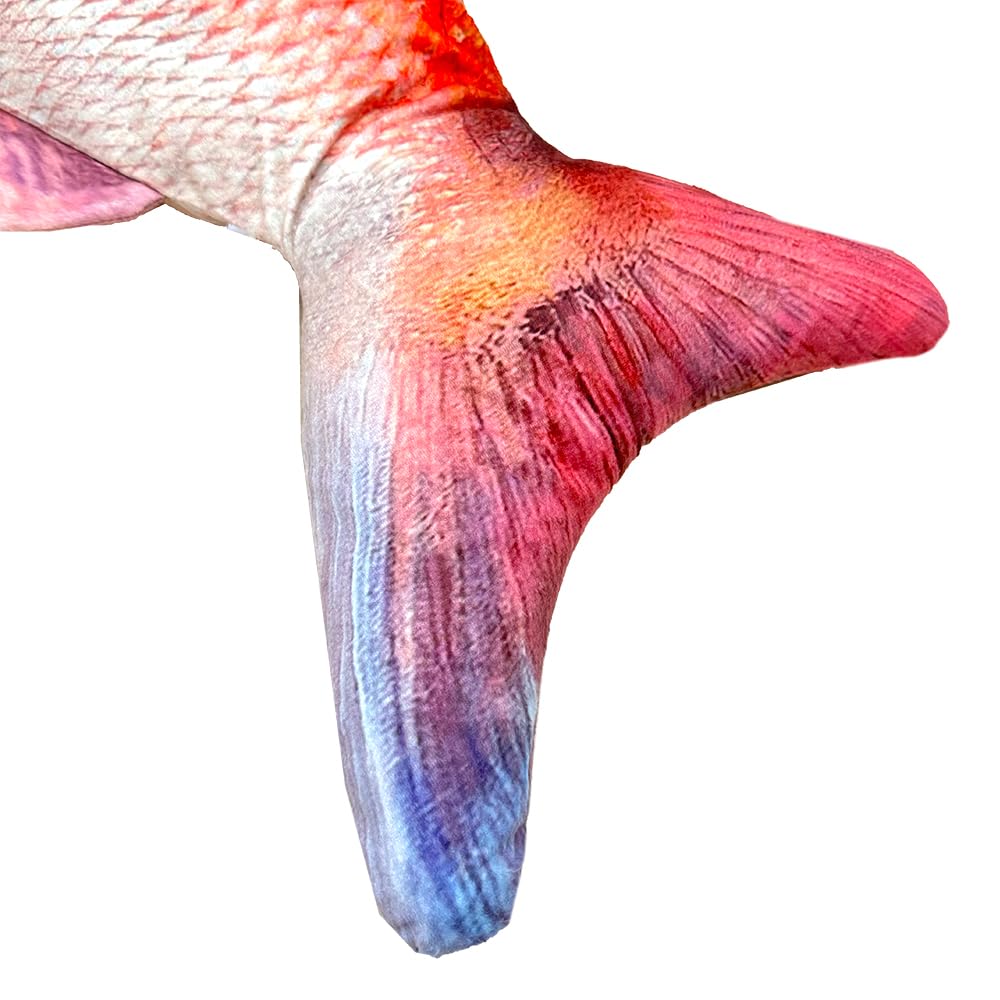 Ultra-Realistic Life-Sized Red Sea Bream Plush Toy Cushion 80cm Jigging Figure Toy Fish Display