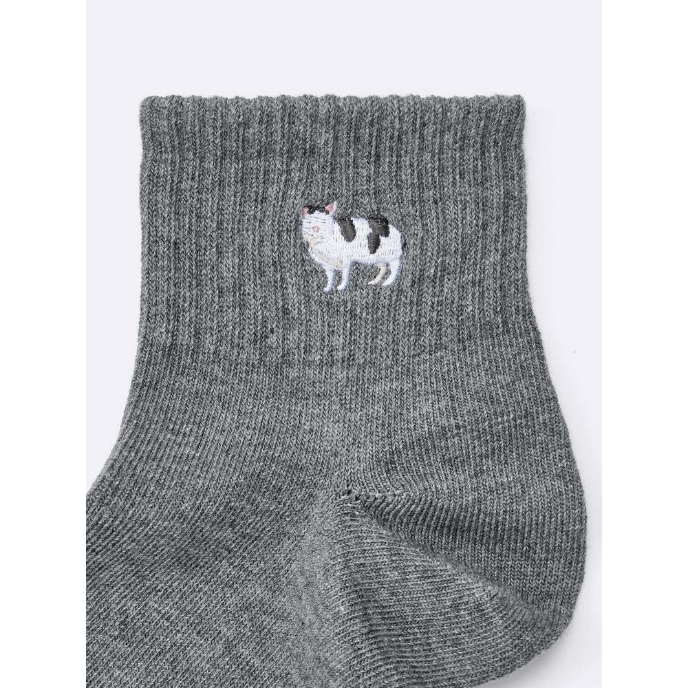 GU by Uniqlo Ankle Socks  Embroidery 