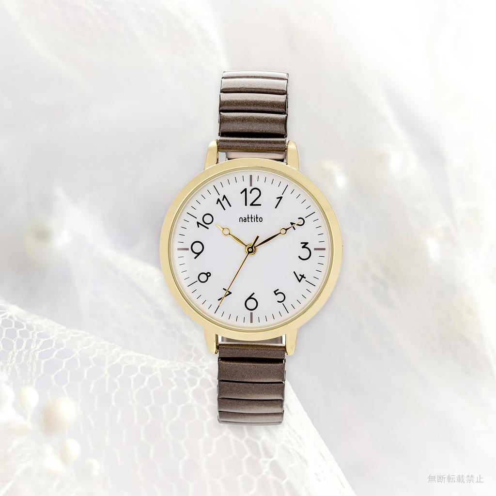 Watch Analog Bellows Belt Stainless Steel Dark Brown Marle [Fieldwork] Women's YM118-4