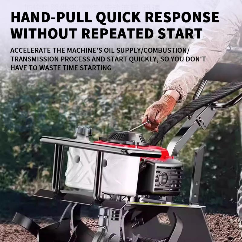 Микрокультиватор Малый сельскохозяйственный бензиновый роторный культиватор Бытовой сельскохозяйственный садовый инвентарь Микропочвообрабатывающая машина 8800 Вт 1200 мл