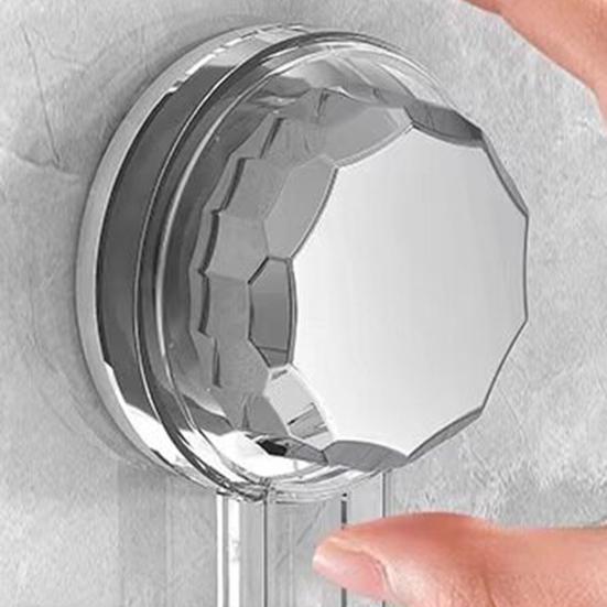 Rotating Suction Cup Hook with Vacuum Lock Heavy-Duty No-Drill Adhesive Hook for Bathroom Kitchen Door Removable Reusable Space-Saving Organizer for