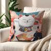 Cartoon Japanese Lucky Cat cute cushion cover Pillow Cover Decoration Room Home Sofa living Office Car Nordic Simplicity