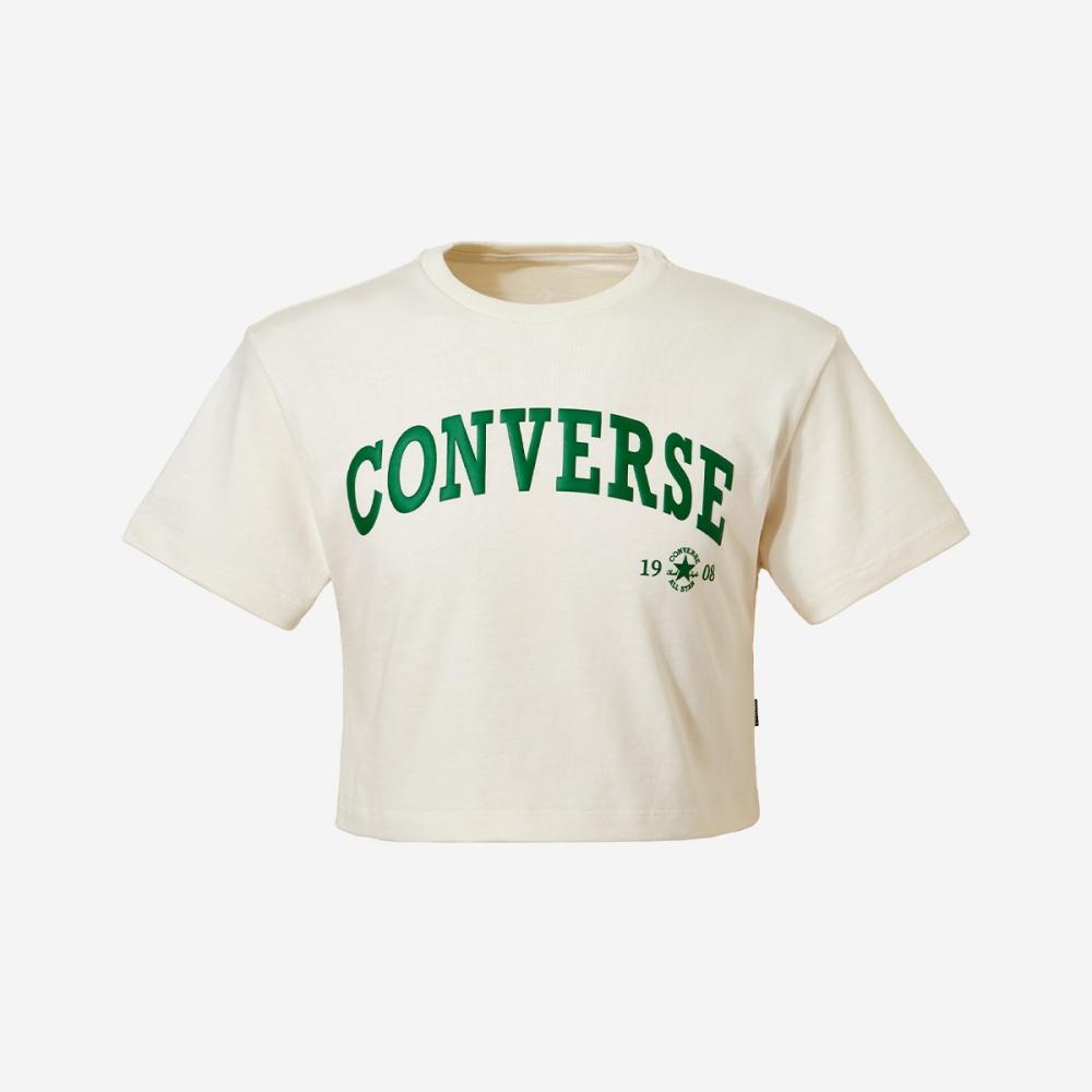 Converse Футболка Chuck Crop в стиле ретро 10026367 A03 Egret