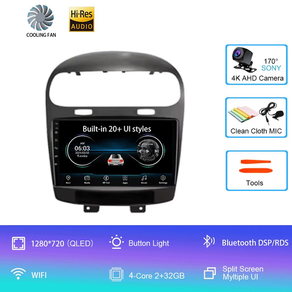 Для Dodge Journey Fiat Leap Freemont 2011 - 2020 Автомагнитола Мультимедийный плеер Навигация GPS DSP 4G Wi-Fi Carplay Auto Android 14