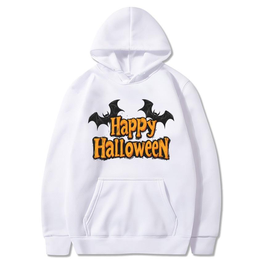 Зимнее флисовое худи на Хэллоуин, красивое худи с принтом в уличном стиле, мужское и женское, повседневное теплое худи с длинным рукавом