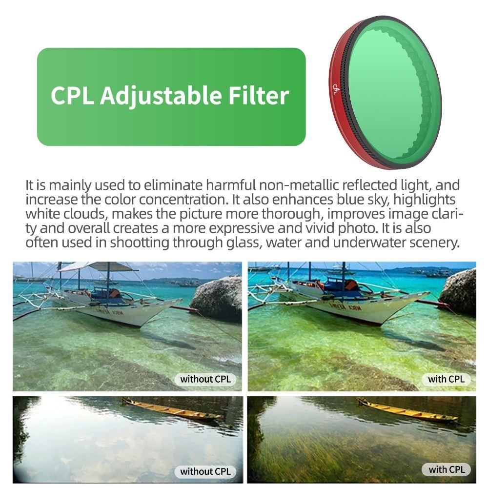 MCUV/CPL Lens Filters Optical Glass Lens Cover for DJI Osmo Action 5 Pro/Action 4 3