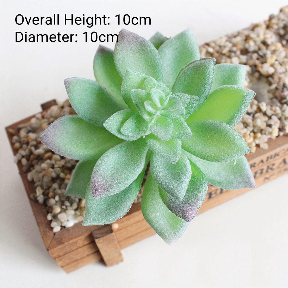Зеленый Флок Искусственные Суккуленты Домашний Декор Спальни Гостиной Поддельные Растения DIY Цветочная Композиция plante artificielle